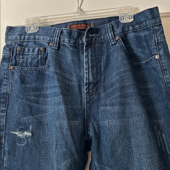 Men's Distressed Blue Jeans - Picture 2 of 8